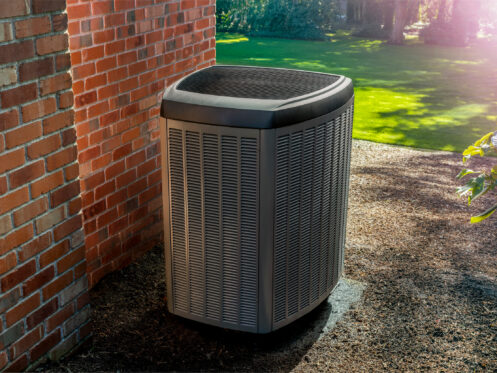 An AC unit outside a Billings, MT home
